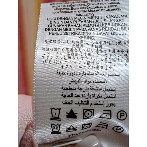 BCBGMAXAZRIA Multicolor Ruffle Chiffon Dress Size 4 NWT - Picture 10 of 10